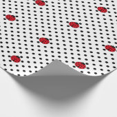 Papier Cadeau Ladybugs et pois (Coin)