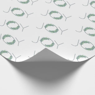 Papier Cadeau Lafy Blue Joy couronne Noël/vacances