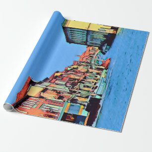 Papier Cadeau Lagon vénitien - MURANO - vue