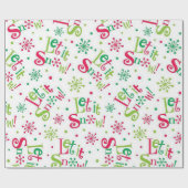 Papier Cadeau "Laisse-le neiger" (Plat)