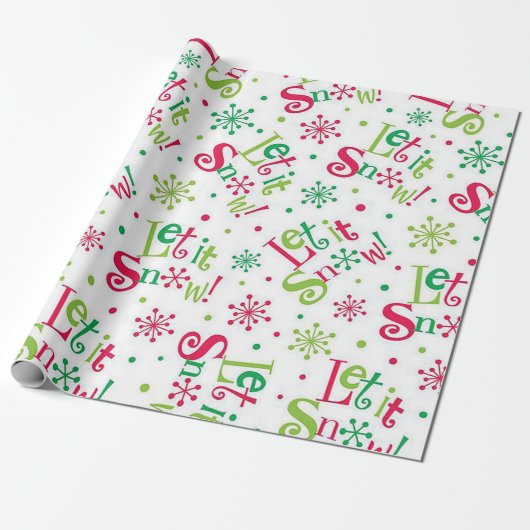 Papier Cadeau "Laisse-le neiger" (Déroulé)