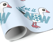 Papier Cadeau Laisse-le neiger ! (Coin rond)