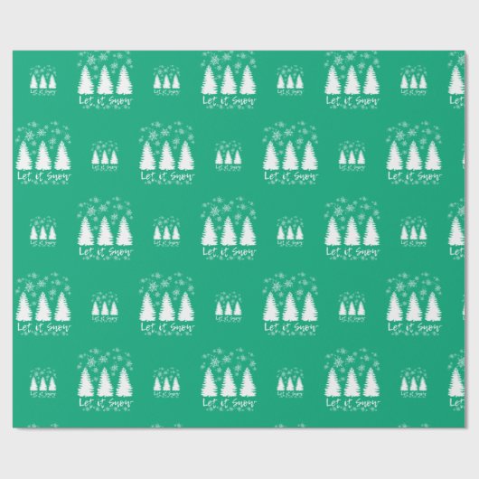 Papier Cadeau Laisse-le neiger (Plat)