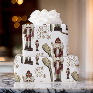 Papier Cadeau Laisser la neige Casse-noisette Soldat