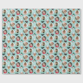 Papier Cadeau Laisser la neige Scottie Chien s'amuser Custom Pho (Plat)