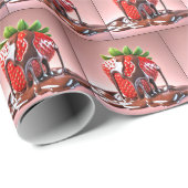 Papier Cadeau Laisser Le Chocolat Sur La Fraise (Coin rond)