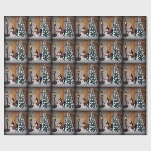 Papier Cadeau Laisser Le Papier Enveloppant La Neige (Plat)