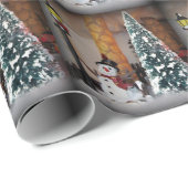 Papier Cadeau Laisser Le Papier Enveloppant La Neige (Coin rond)