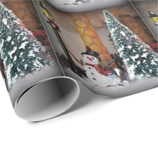 Papier Cadeau Laisser Le Papier Enveloppant La Neige (Coin rond)