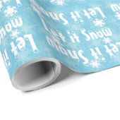 Papier Cadeau Laisser les flocons de neige (Coin rond)