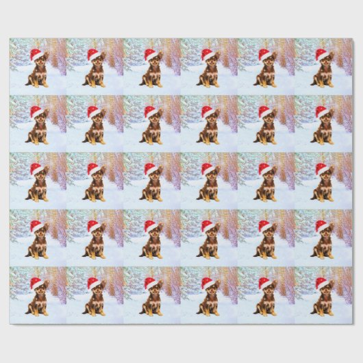 Papier Cadeau Laisser neiger Noël Chihuahua Chig (Plat)