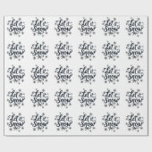 Papier Cadeau Laisser neiger Saison d'hiver Flamme de neige Noël (Plat)