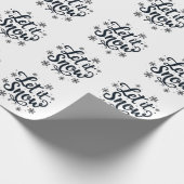 Papier Cadeau Laisser neiger Saison d'hiver Flamme de neige Noël (Coin)