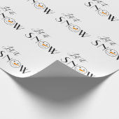 Papier Cadeau Laisser neiger Snowman Moderne (Coin)