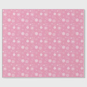 Papier Cadeau Laissez-le rose neigeux (Plat)