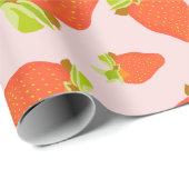 Papier Cadeau Lait de fraise (Coin rond)