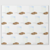 Papier Cadeau Lait et biscuits (Plat)