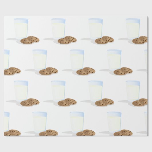 Papier Cadeau Lait et biscuits (Plat)