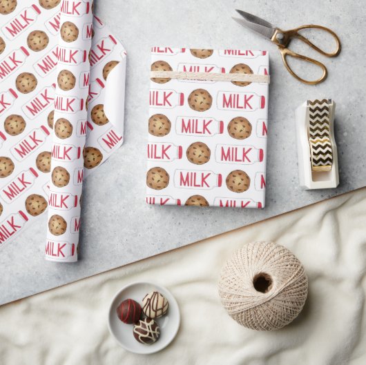 Papier Cadeau Lait et biscuits Chocolat Chip Cookie Milkman (Artisanat)