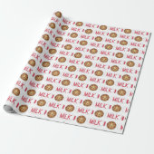 Papier Cadeau Lait et biscuits Chocolat Chip Cookie Milkman (Déroulé)