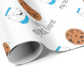 Papier Cadeau Lait et biscuits Meilleurs amis BFF Friendship Art (Coin rond)