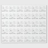 Papier Cadeau Lait et biscuits Meilleurs amis BFF Friendship Art (Plat)