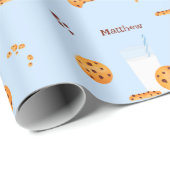 Papier Cadeau Lait et cookies (Coin rond)