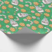 Papier Cadeau Lait Et Cookies Motif De Noël (Coin)