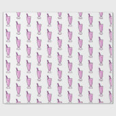 Papier Cadeau Lait rose cool (Plat)