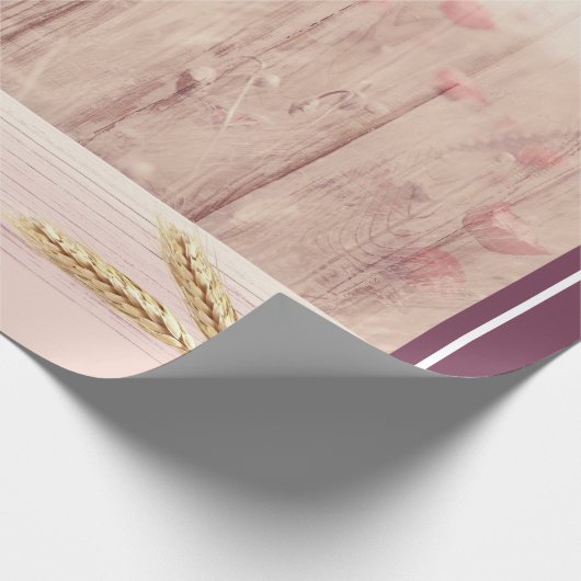 Papier Cadeau Lait rustique peut style rustique sur bois (Coin)