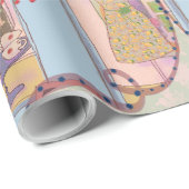 Papier Cadeau LALATOWN Shopping Day Wrapping Paper 2 (Coin rond)