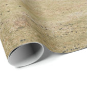 PAPIER CADEAU LAMA BLANC EN GRASS BROWN (Coin rond)
