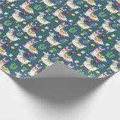 Papier Cadeau Lamas dans le motif de lunettes de soleil (Coin)