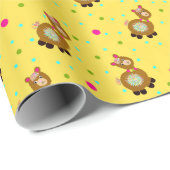 Papier Cadeau Lamas motif (Coin rond)