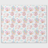 Papier Cadeau Lambeaux flottants Nuages dans les Pastels (Plat)