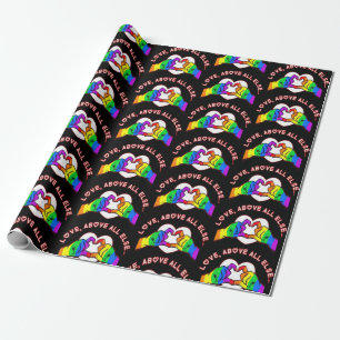Papier Cadeau L'amour avant tout autre noir