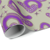 Papier Cadeau L'amour dans le style années 1960 (Coin rond)