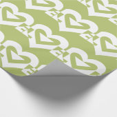 Papier Cadeau L'amour dans Sage Green (Coin)