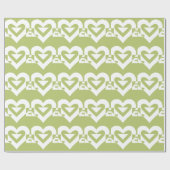 Papier Cadeau L'amour dans Sage Green (Plat)