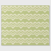 Papier Cadeau L'amour dans Sage Green (Plat)