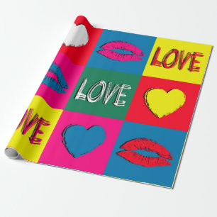 Papier Cadeau L'amour de l'art pop