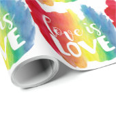 Papier Cadeau L'amour est l'amour (Coin rond)