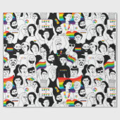 Papier Cadeau L'amour est l'amour, LGBTQ+ (Plat)