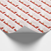 Papier Cadeau L'amour est Patient Rose Rouge (Coin)