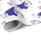 Papier Cadeau L'amour pour la danse (Coin rond)