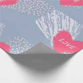 Papier Cadeau L'amour sur un coeur