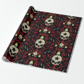 Papier Cadeau Lampe Gothique Et Accessoires (Déroulé)