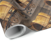 Papier Cadeau Lampes à huile de charbon Wagon couvert Pap d'éplu (Coin rond)