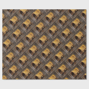 Papier Cadeau Lampes à huile de charbon Wagon couvert Pap d'éplu