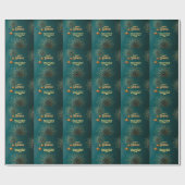 Papier Cadeau Lampes en or vert Diwali Mandala Personnalisé (Plat)